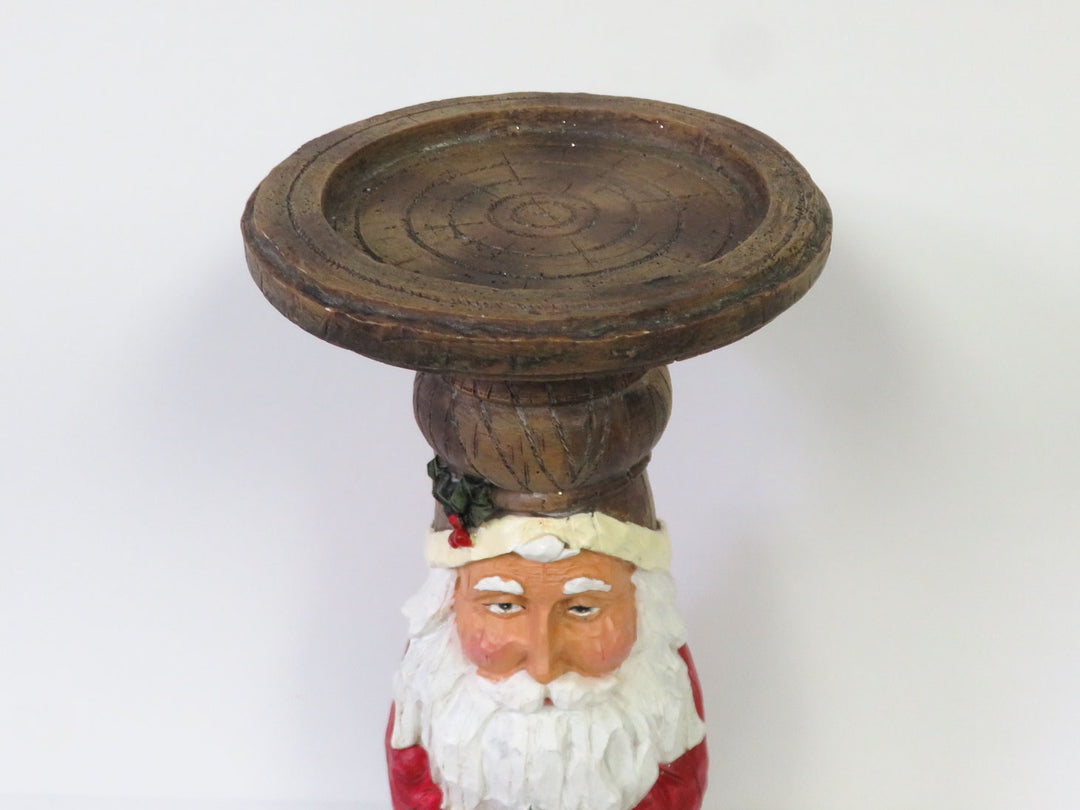 Santa Pilllar Candle Holder