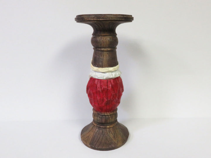 Santa Pilllar Candle Holder