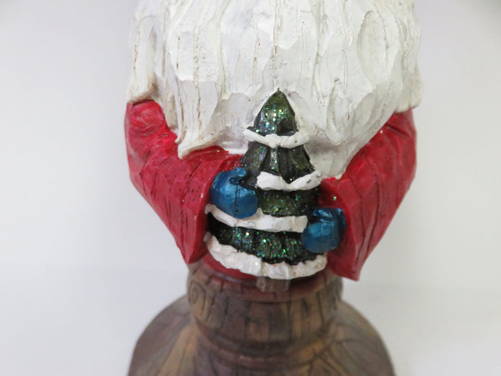 Santa Pilllar Candle Holder