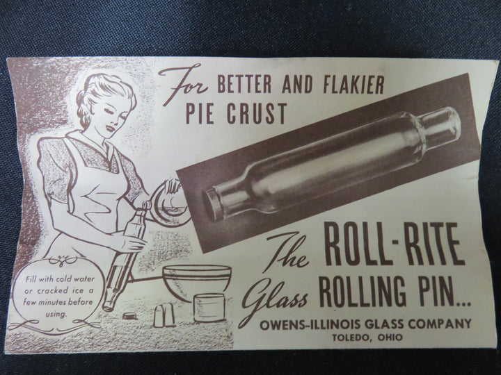 Vintage Glass Rolling Pin