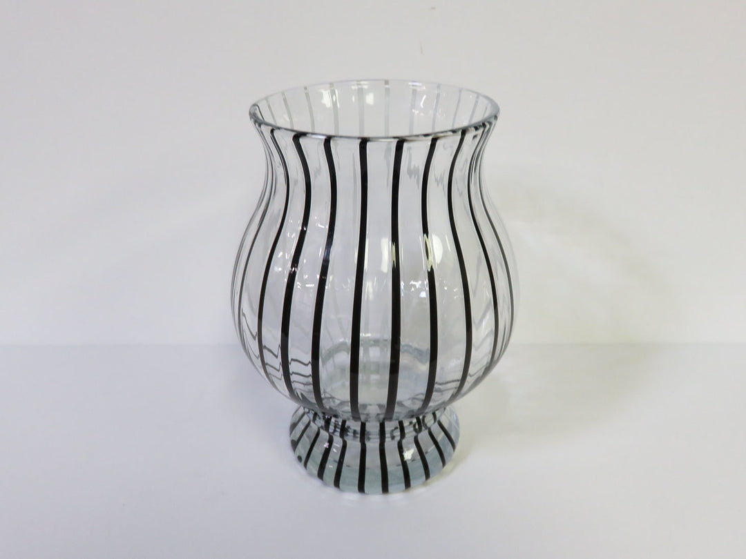 Black and White Striped Vase