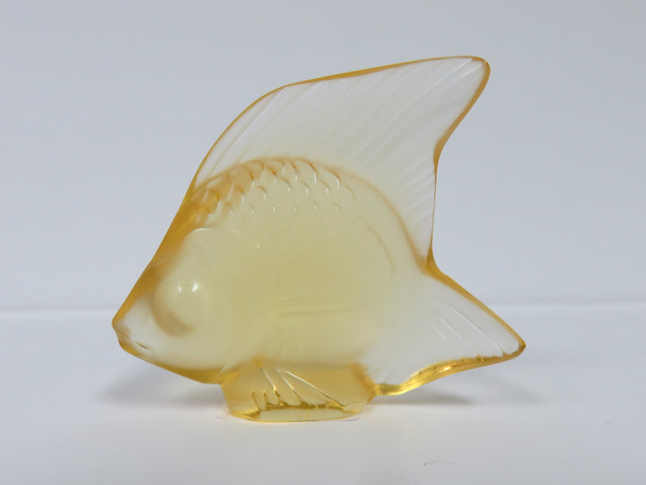 Lalique Yellow Fish Figurine