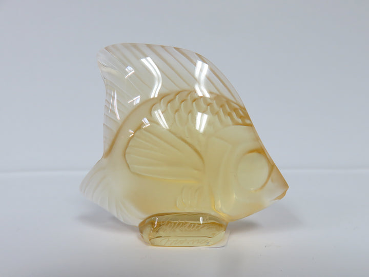 Lalique Yellow Fish Figurine