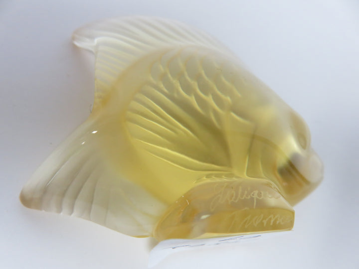 Lalique Yellow Fish Figurine