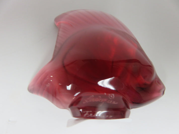 Lalique Red Fish Figurine