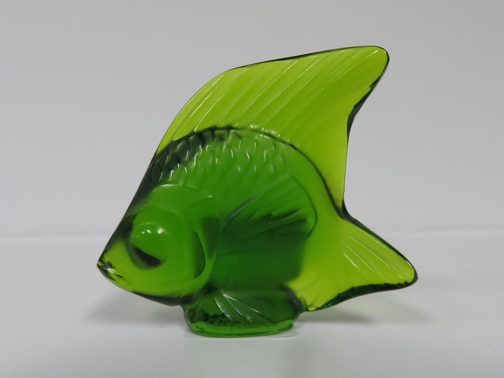 Lalique Green Fish Figurine
