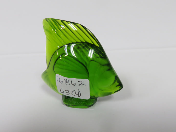 Lalique Green Fish Figurine