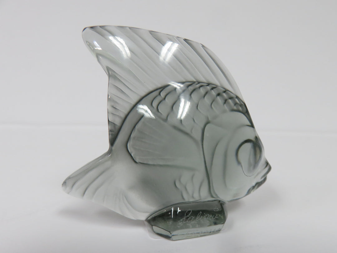 Lalique Grey Fish Figurine