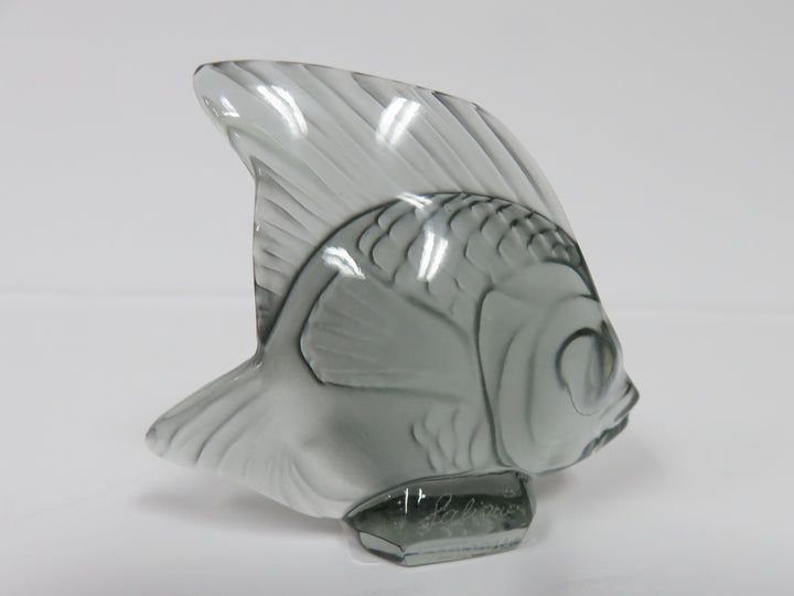 Lalique Grey Fish Figurine