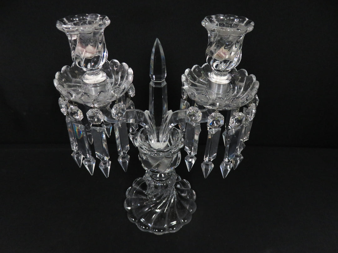 Baccarat Two Arm Candelabra