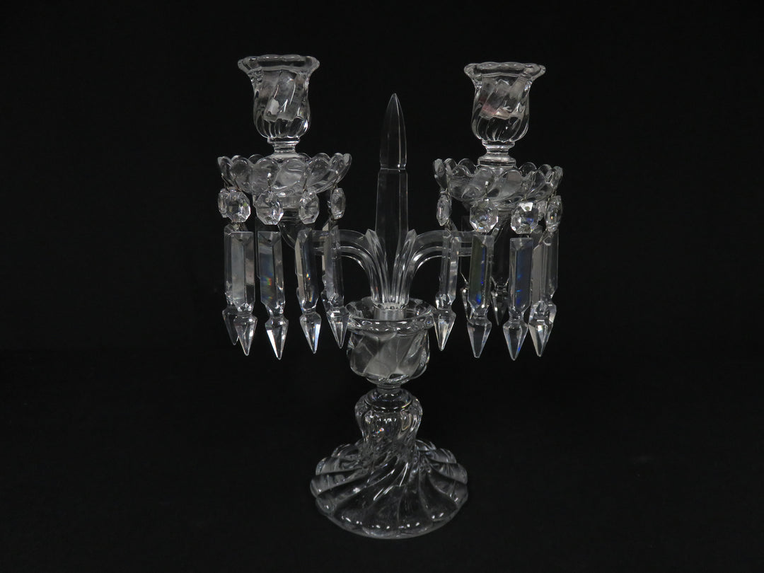 Baccarat Two Arm Candelabra