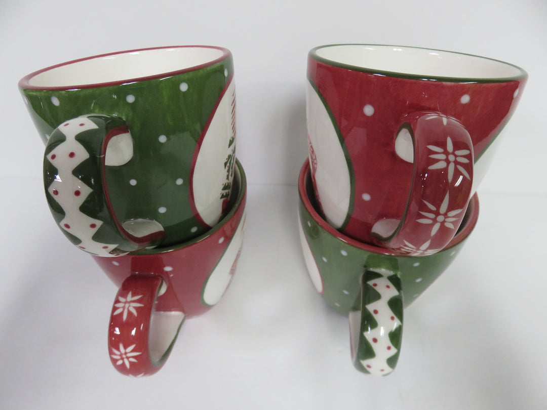 Block Christmas Mugs