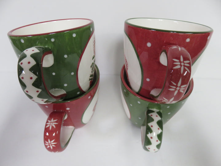 Block Christmas Mugs