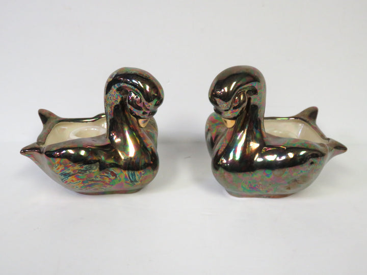 Pair of Swan Candleholders