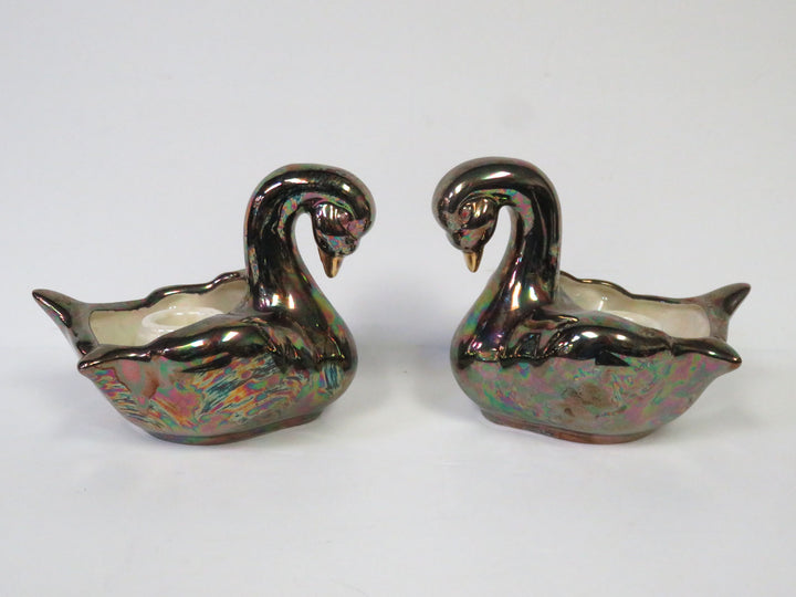 Pair of Swan Candleholders