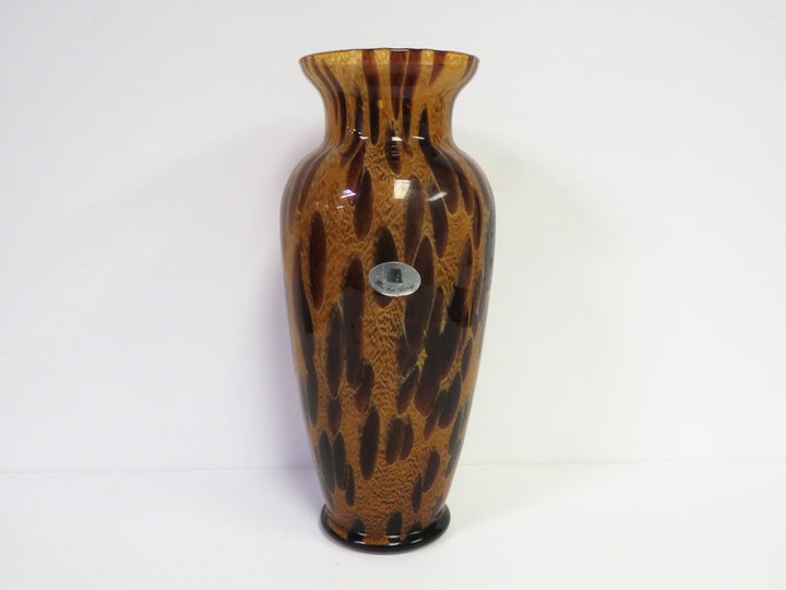 Tortoise Shell Glass Vase