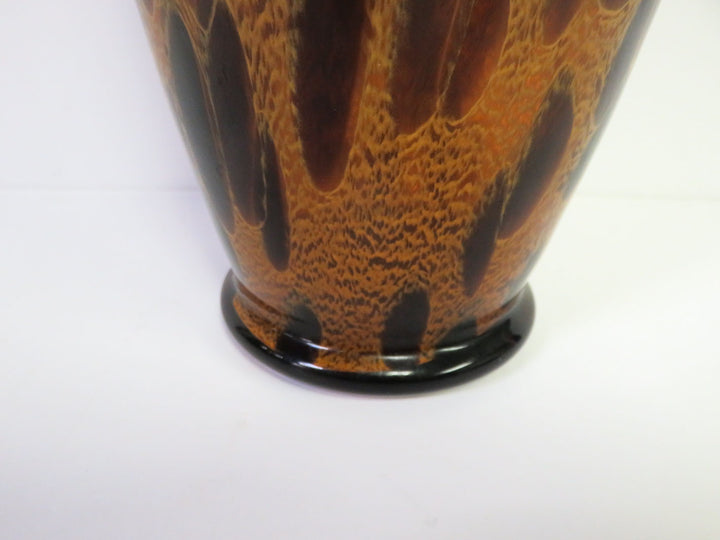 Tortoise Shell Glass Vase