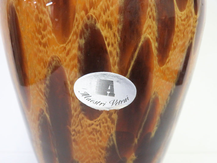 Tortoise Shell Glass Vase