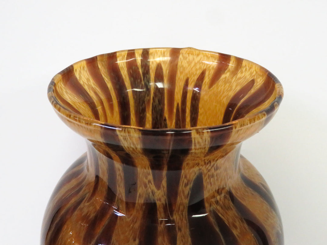 Tortoise Shell Glass Vase