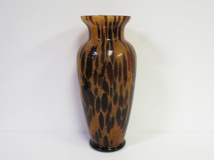 Tortoise Shell Glass Vase