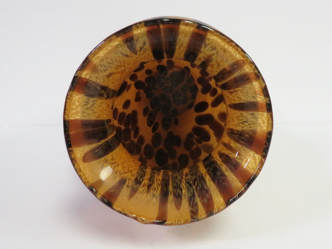 Tortoise Shell Glass Vase