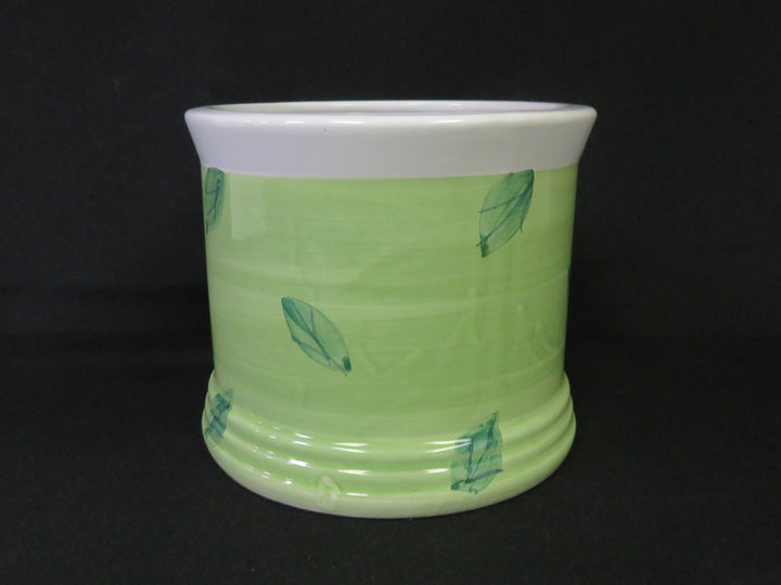 Green ceramic  Utensil Holder