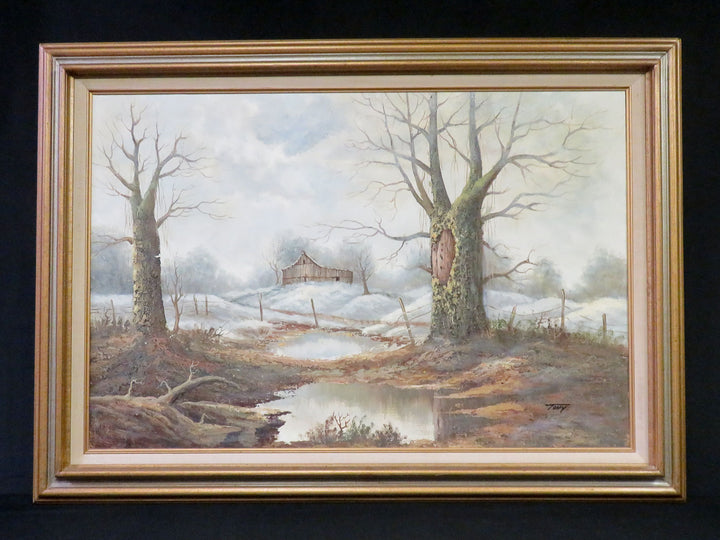 Winter Scene Oil Painting