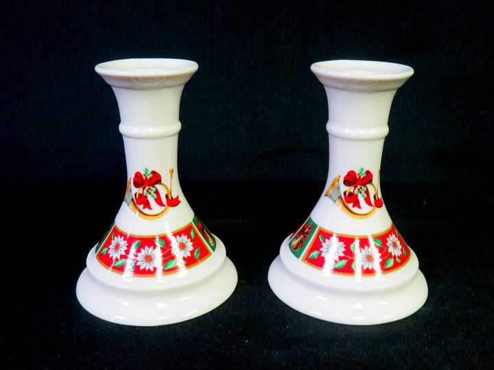 Holiday Porcelain Candlesticks