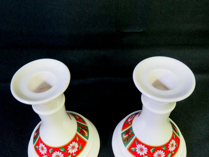 Holiday Porcelain Candlesticks