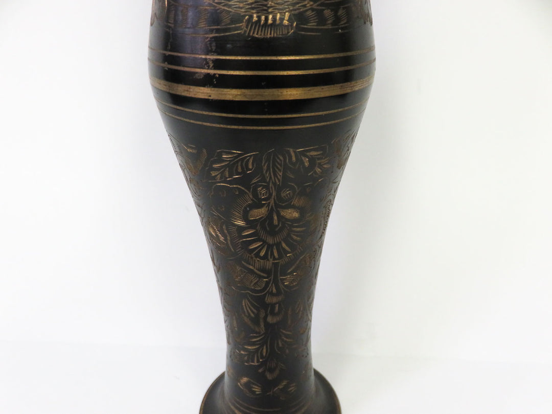 Etched Metal Vase