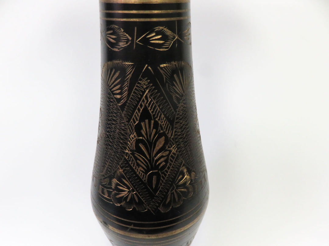 Etched Metal Vase