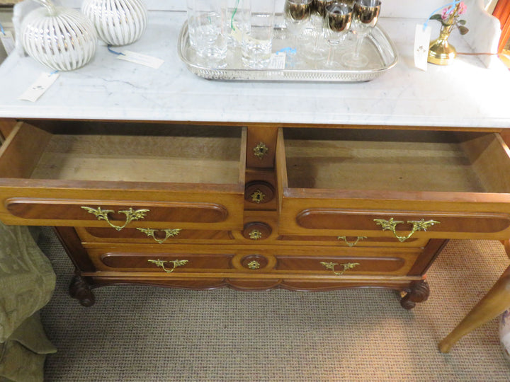 Vintage 5-Drawer Dresser & Mirror