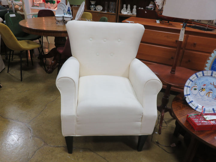 Cream Linen Arm Chair