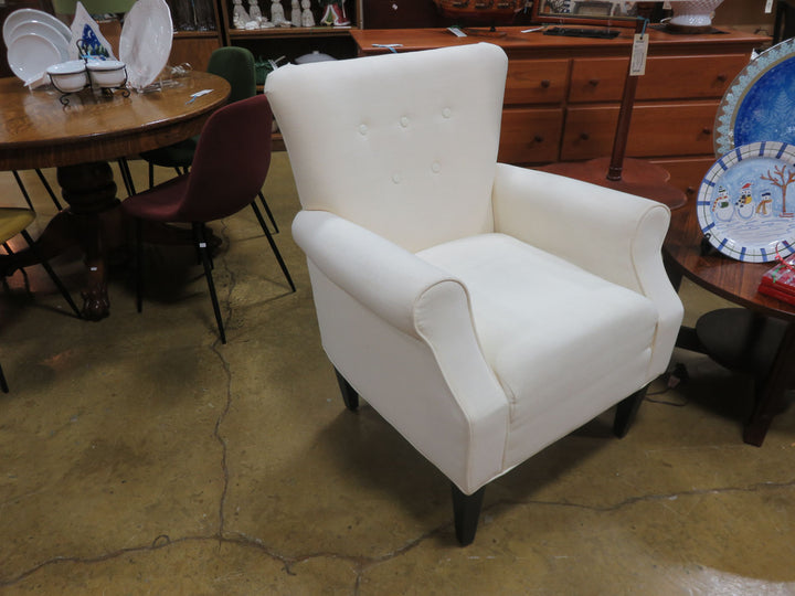 Cream Linen Arm Chair