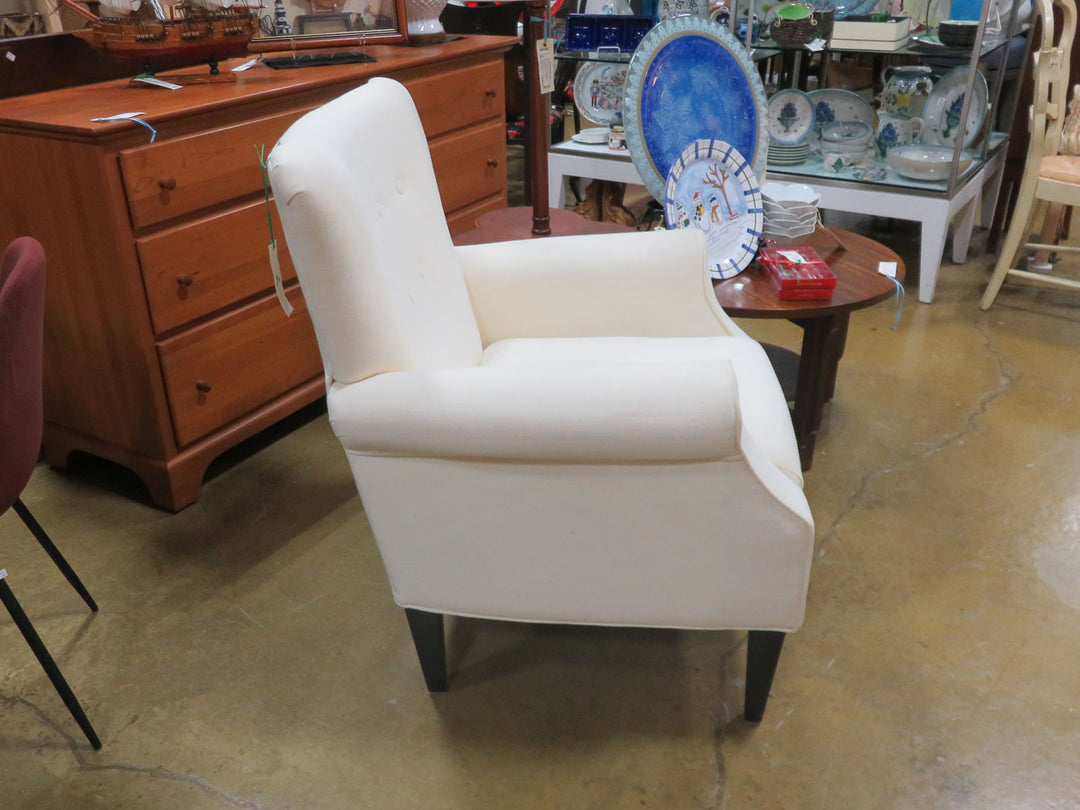 Cream Linen Arm Chair