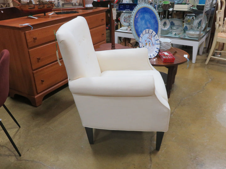 Cream Linen Arm Chair