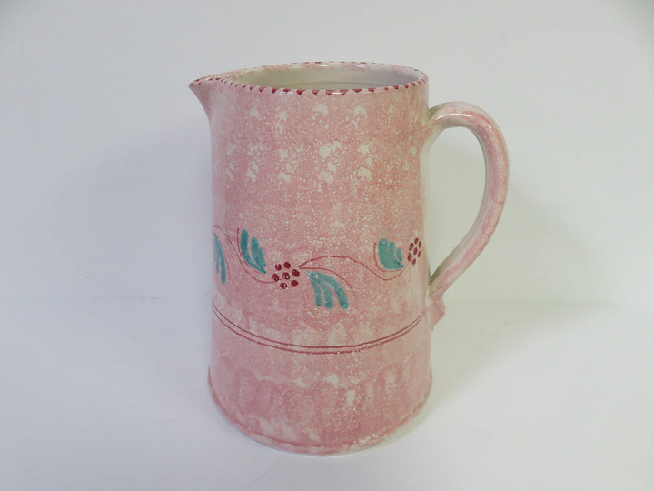 Pink Spongeware Pitcher