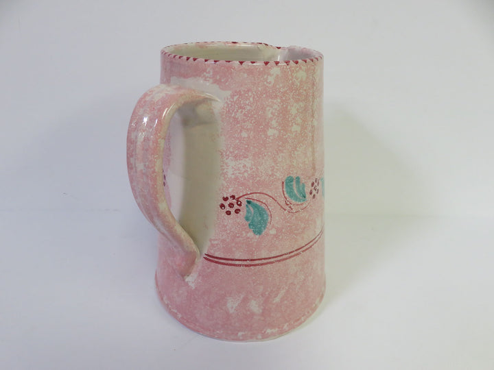 Pink Spongeware Pitcher