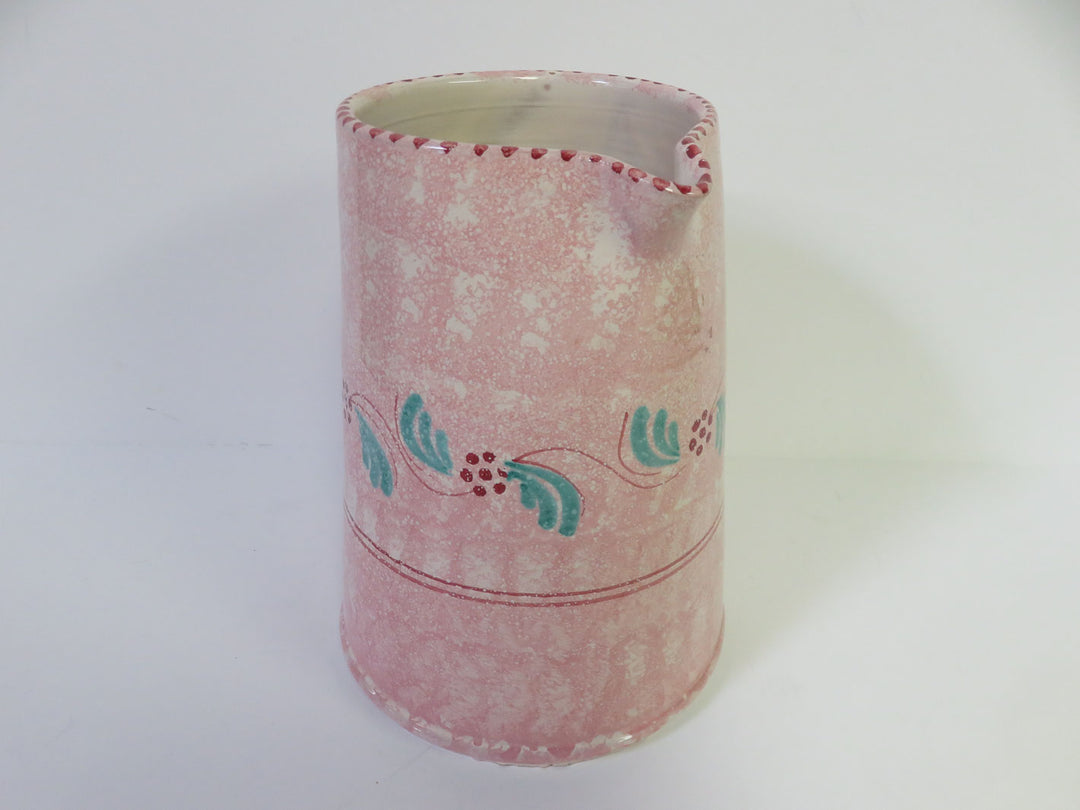 Pink Spongeware Pitcher