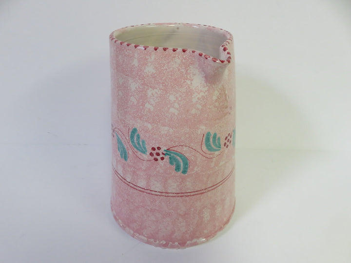 Pink Spongeware Pitcher