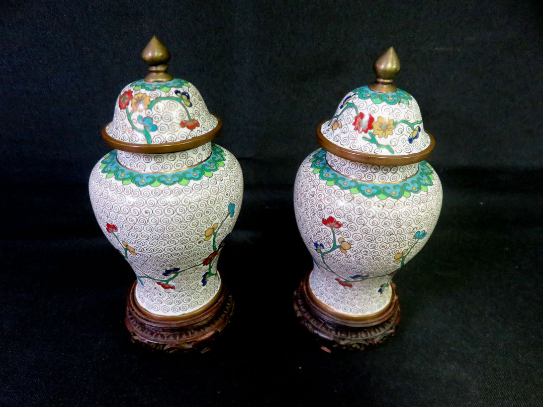 Pair of Small Ginger Jars on Stands