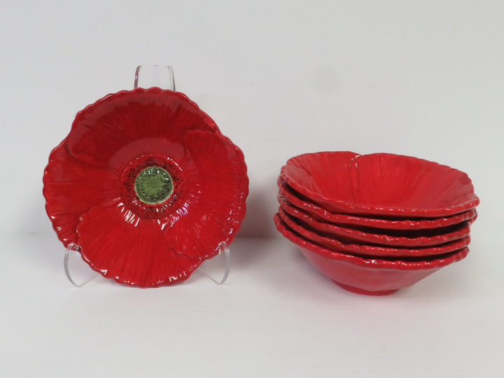 Fleur Rouge Poppy Bowls