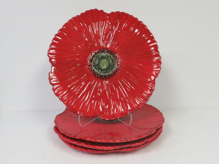 Fleur Rouge Poppy Plates