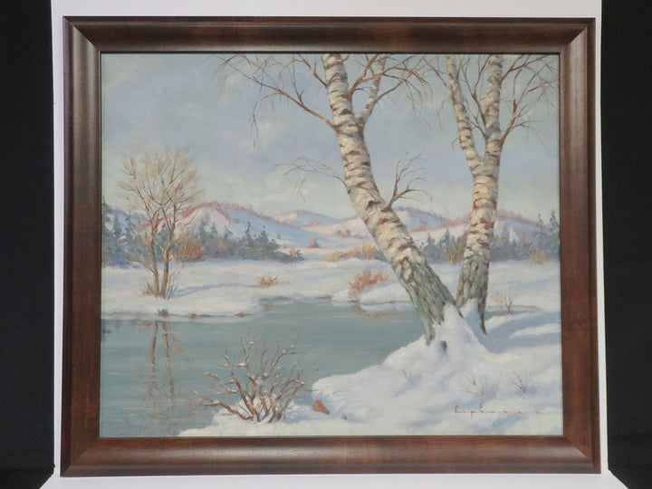 Winter Scene Oil Painting