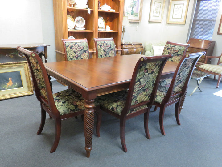 Ethan Allen Dining Table & 8 Chairs