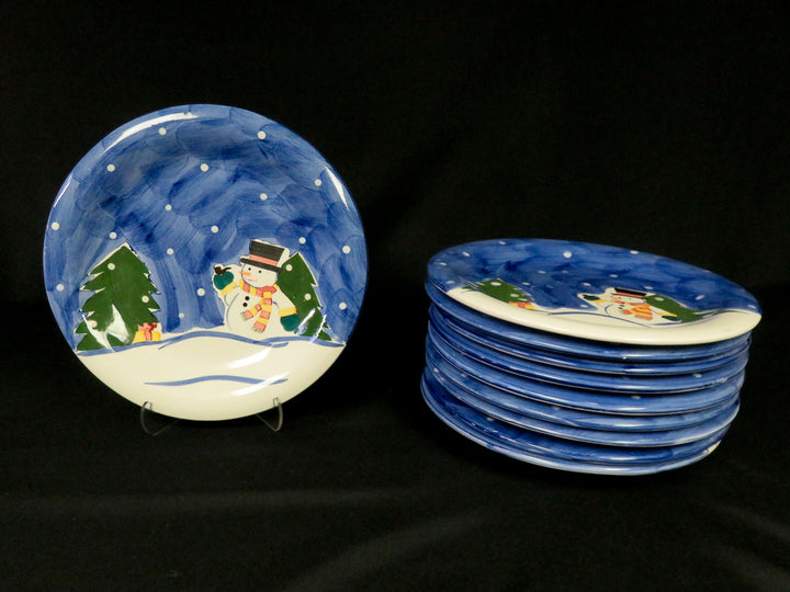 Cook's Club Snowman Dinner Plates