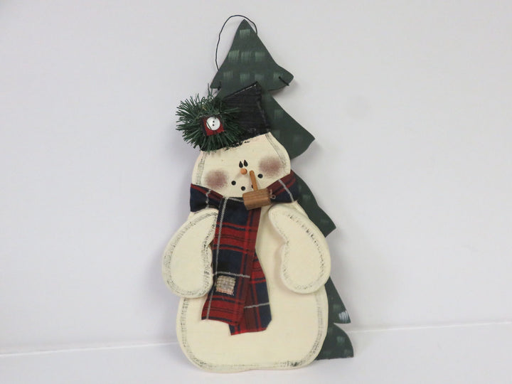 Wooden Snowman Plaque