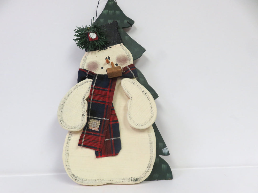 Wooden Snowman Plaque