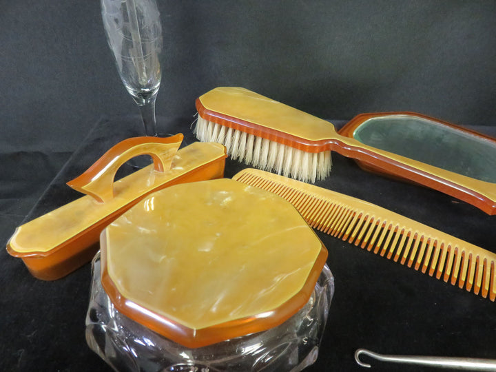 Antique Bakelite Dresser Set