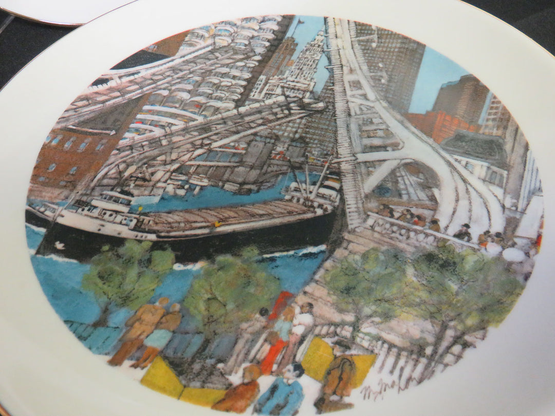 Chicago Themed Plates by Franklin McMahon